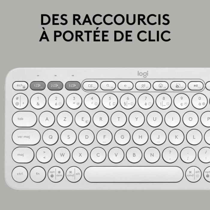 Logitech 920-011804 Teclado Inalámbrico Pebble Keys 2 M380s con Conexión Bluetooth y Botón Easy-Switch, Blanco 3