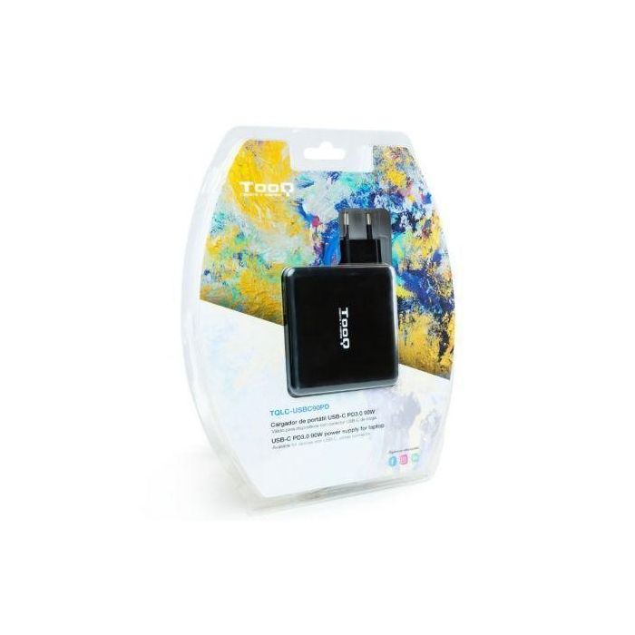 TooQ TQLC-USBC90PD Cargador Portátil USB-C 90W Power Delivery 3.0 Automático 5-20V compatible con Mac y salida USB-A 3 TooQ TQLC-USBC90PD Cargador Portátil USB-C 90W Power Delivery 3.0 Automático 5-20V compatible con Mac y salida USB-A 3