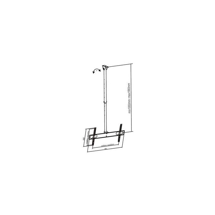 Sunne PL-C62 - Befestigungskit (Deckenhalterung) - für Flachbildschirm - Stahl - Silber - Bildschirmgröße: 94-160 cm 1 Sunne PL-C62 - Befestigungskit (Deckenhalterung) - für Flachbildschirm - Stahl - Silber - Bildschirmgröße: 94-160 cm 1