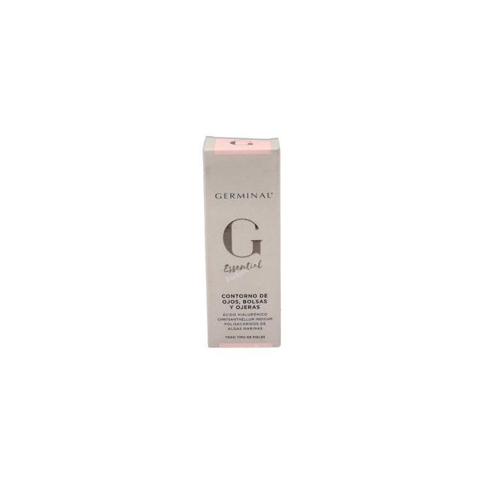 Germinal Essential Contorno de Ojos Gel-Crema Antiedad, Bolsas, Ojeras, Arrugas con Ácido Hialurónico, Péptidos y Cafeína 15 ml