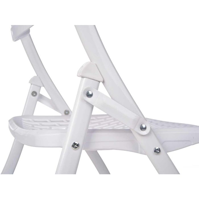 Silla Plegable Blanca Giftdecor 108X11CM (4 Unidades) 1 Silla Plegable Blanca Giftdecor 108X11CM (4 Unidades) 1
