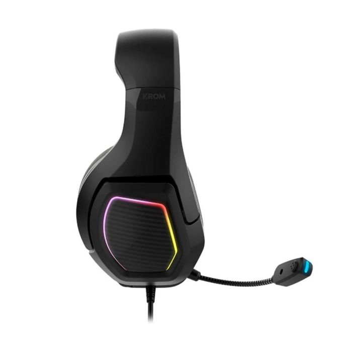 Krom Auriculares Gaming Kopa 7.1 Virtual USB Negros con Micrófono para PC PS4 PS5 Nintendo Switch 1