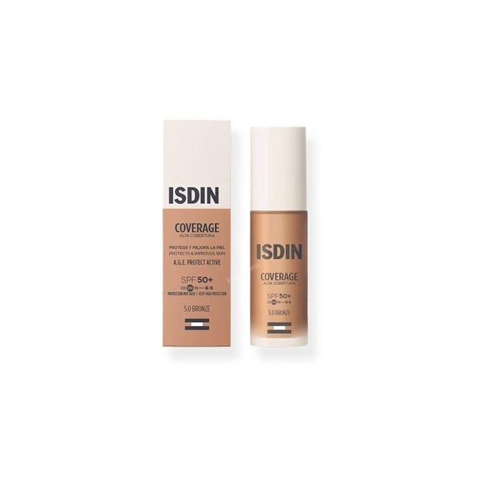 ISDIN Coverage 5 Bronze Spf50+ Crema Protectora con Color Tono Bronce 30G