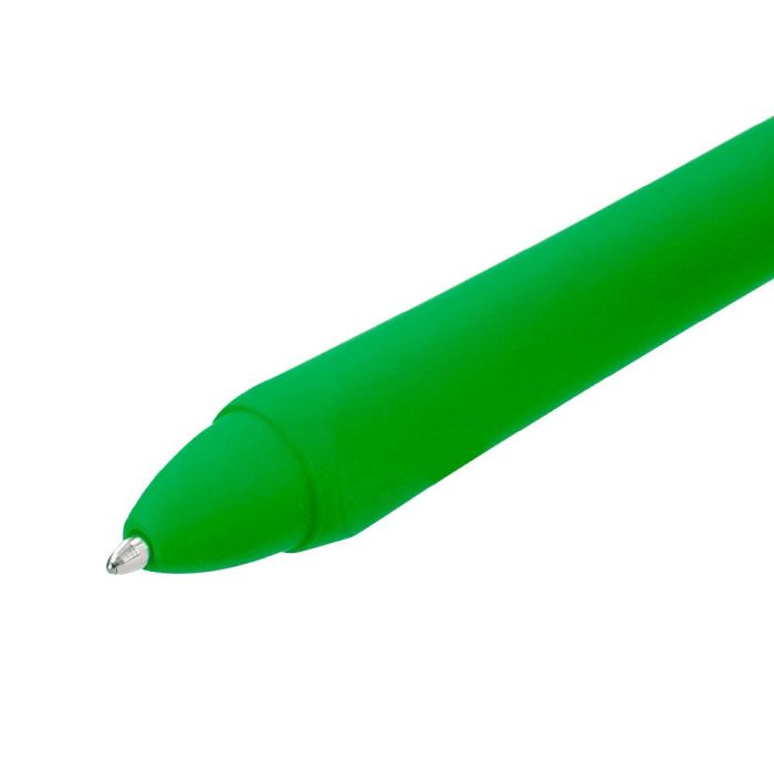 Boligrafo Liderpapel Gummy Touch Retractil 1,0 mm Tinta Verde 12 unidades 3