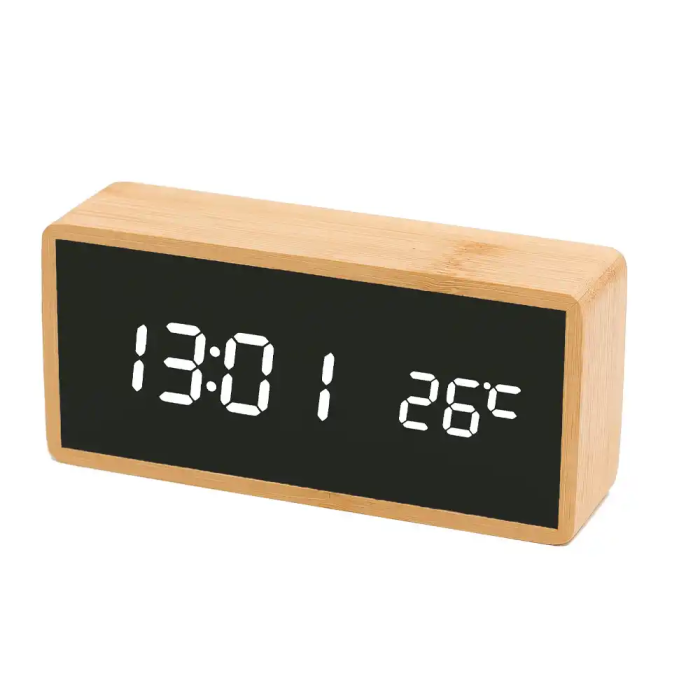 Q-connect Reloj Digital Sobremesa con Temperatura y 3 Alarmas 150x45x70mm 4