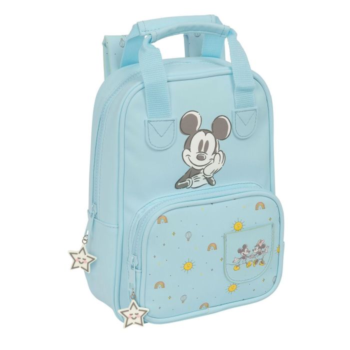 Mochila Escolar Mickey Mouse Clubhouse Baby Azul claro 20 x 28 x 8 cm 0 Mochila Escolar Mickey Mouse Clubhouse Baby Azul claro 20 x 28 x 8 cm 0