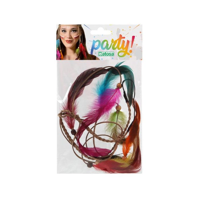 Cinta India Plumas Colores Mujer Adulto 1