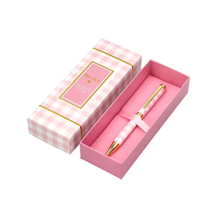 Belius Picnic Bolígrafo Rosa Dorado Tinta Azul Caja de Diseño 3