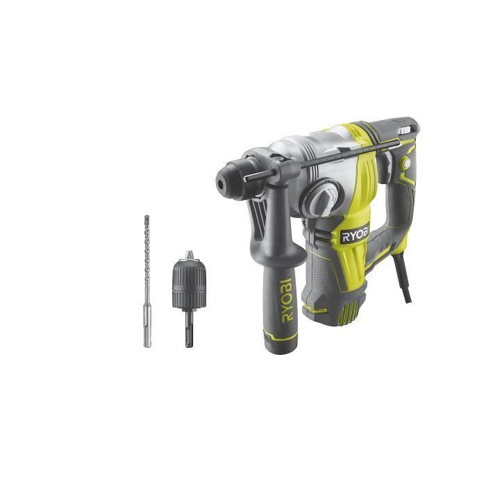 Ryobi SDS+ 4 L Perforador Rotatorio y Cincelador Forma L 800W 3.0 Julios, 4 Modos, Maletín y 2 Mandriles 1