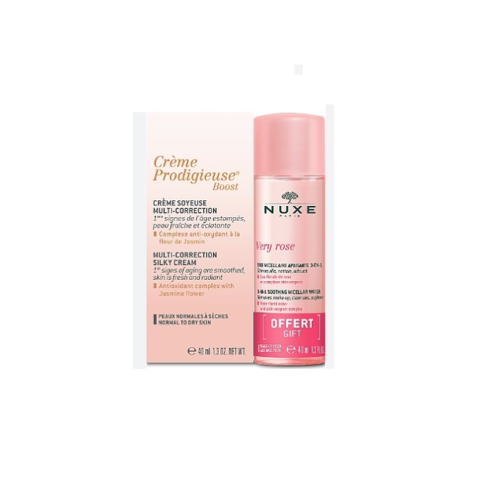 Nuxe Creme Prodigieuse Boost Silky Cream 40 mL + Regalo Nuxe Very Rose Agua Micelar 40 mL