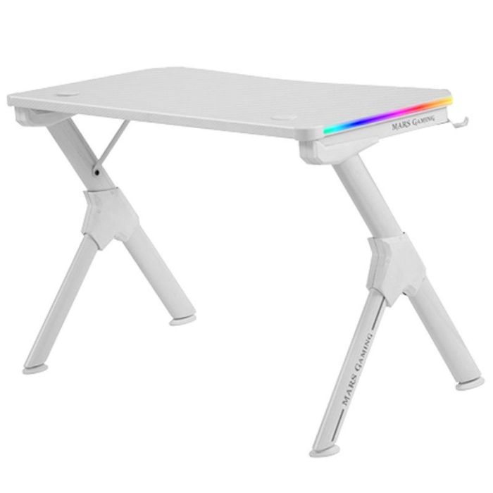 Mesa Mars Gaming Mgdrgbw Blanco 110 cm 1 Mesa Mars Gaming Mgdrgbw Blanco 110 cm 1