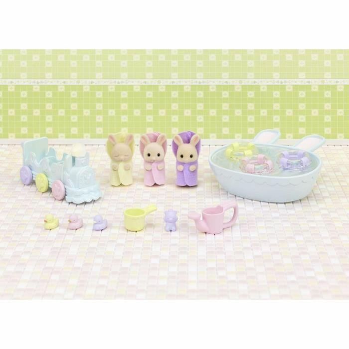 Sylvanian Families 5707 Figuras Miniatura Trillizos Creme Rabbit y Accesorios de Baño 4 Sylvanian Families 5707 Figuras Miniatura Trillizos Creme Rabbit y Accesorios de Baño 4