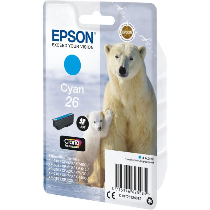 Epson Claria Premium Cartucho Cian 26 1