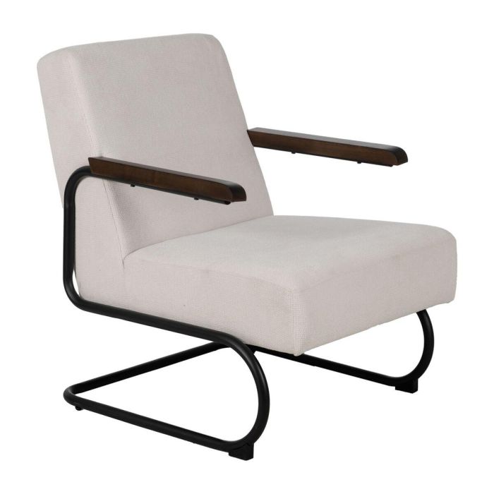 Sillón Negro Beige 61 x 70 x 85 cm