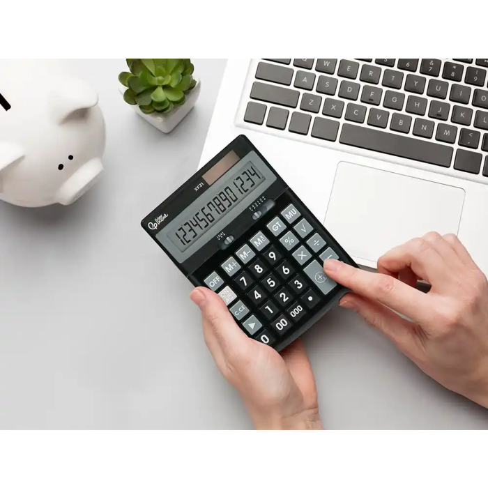 Liderpapel xf31 Calculadora Sobremesa 14 Dígitos Solar y Pilas Color Negro 170x122x35 mm 7