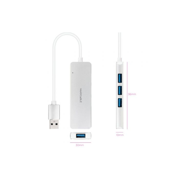Hub USB 3.0 Nanocable 10.16.4602/ 4xUSB/ Gris 1 Hub USB 3.0 Nanocable 10.16.4602/ 4xUSB/ Gris 1