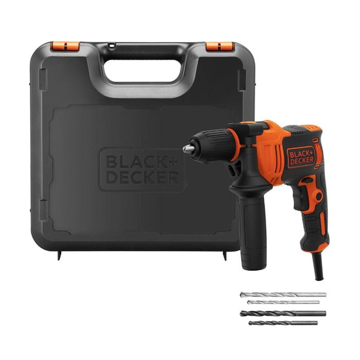 Black+Decker Taladro percutor 710W BEH710K-QS con empuñadura lateral, maletín y brocas 1 Black+Decker Taladro percutor 710W BEH710K-QS con empuñadura lateral, maletín y brocas 1