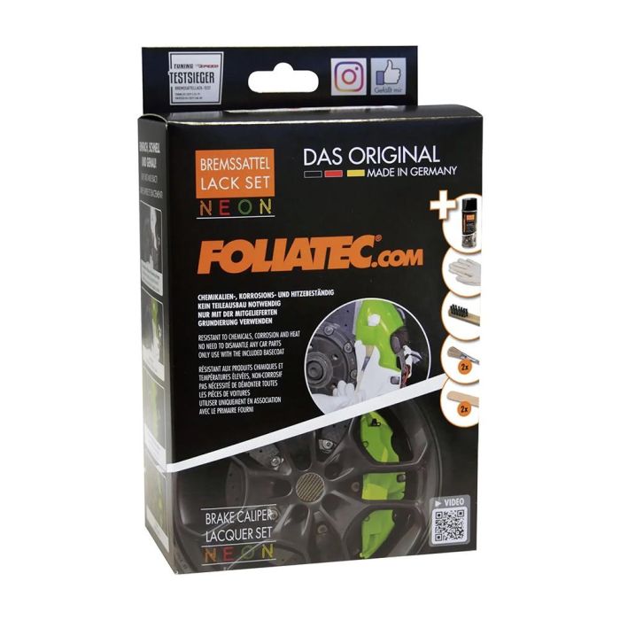 Foliatec FO2185 Pintura Pinza Freno Set Neon Rojo 4 Componentes 4 Foliatec FO2185 Pintura Pinza Freno Set Neon Rojo 4 Componentes 4