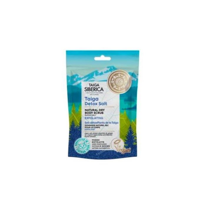 Natura Siberica Taiga Exfoliante Corporal Renovador 250ml Vegano con Sal Rapa y Extractos de Plantas Bio Piel Suave y Elástica