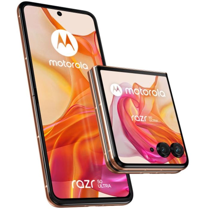 Motorola razr 50 ultra Teléfono Móvil Plegable Android 14 6.9" pOLED + 4.0" Ext. 12GB RAM 512GB 50MP Cámara 5G Durazno IPX8 0 Motorola razr 50 ultra Teléfono Móvil Plegable Android 14 6.9" pOLED + 4.0" Ext. 12GB RAM 512GB 50MP Cámara 5G Durazno IPX8 0