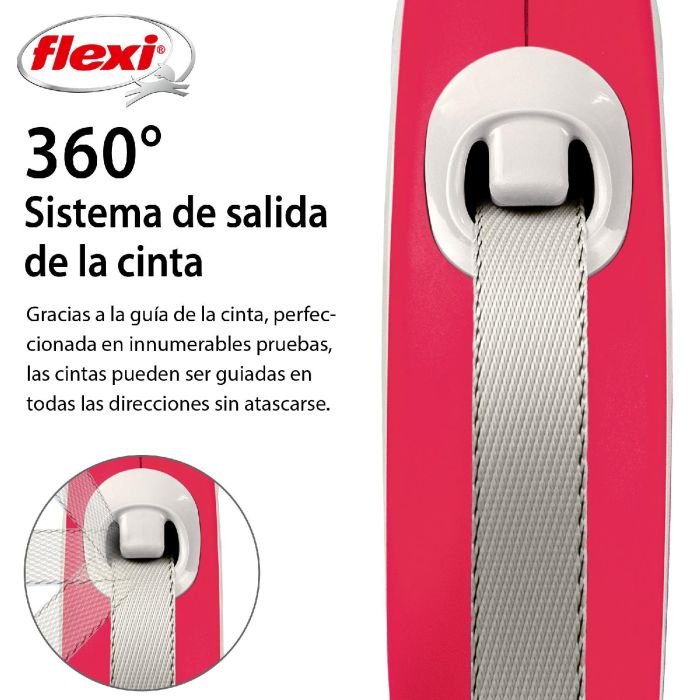 Flexi New Comfort L Cinta 8M Correa Rojo 1
