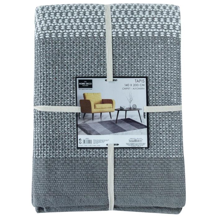 Alfombra Gris Home Deco Factory 140x200 cm  1