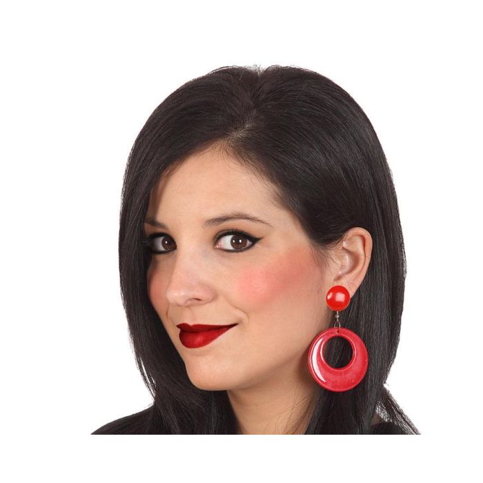 Pendientes Circulares Rojos Pack 2 Unidades