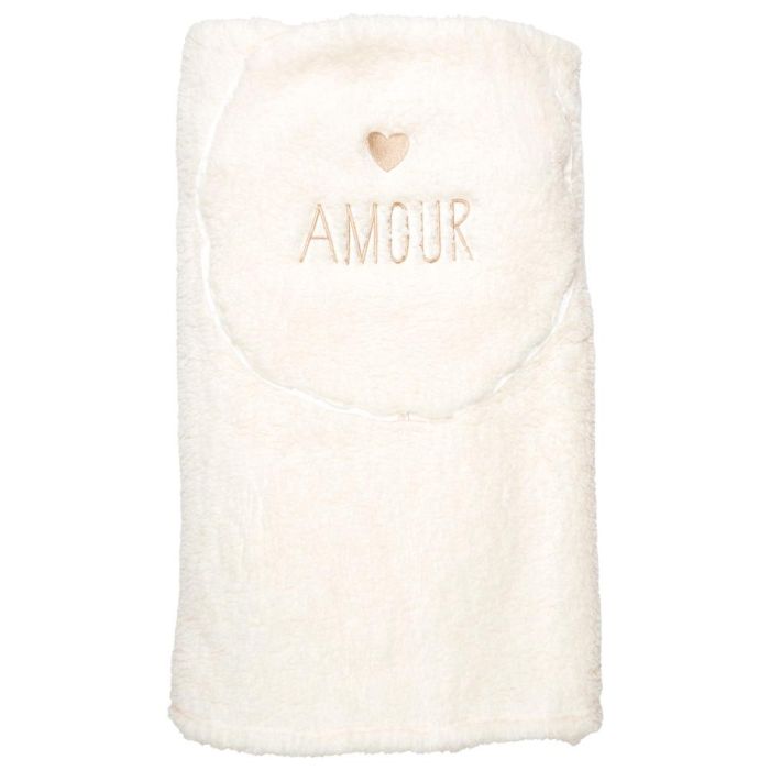 Home Deco Factory Cojín-Manta Sherpa "Amour" Colección Pour Elle - Poliéster 3
