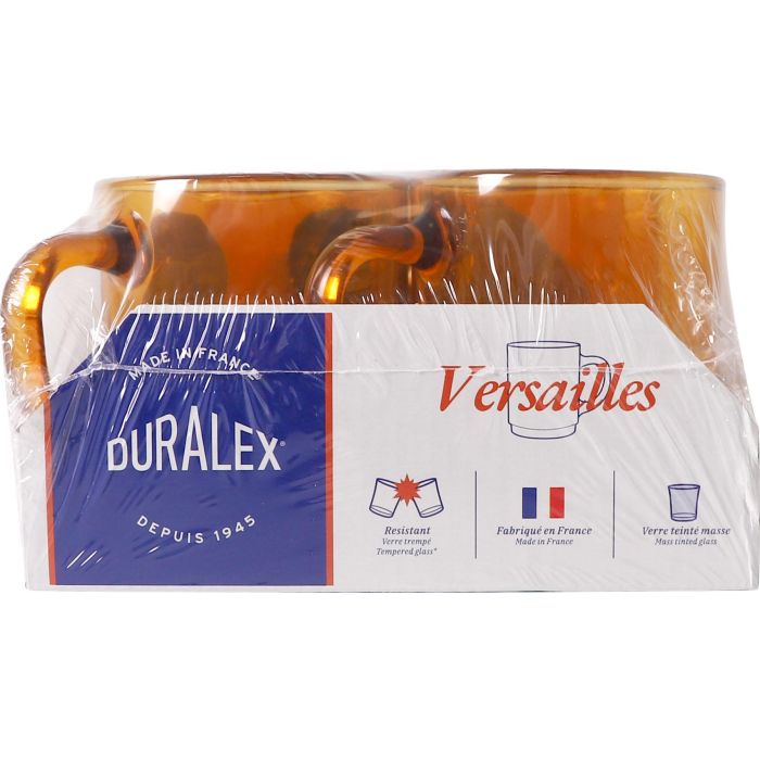 Duralex Mug Apilable Versailles Ambar 26 cl - Vaso de Cristal Templado 10x7x9 cm (72 Unidades) 3