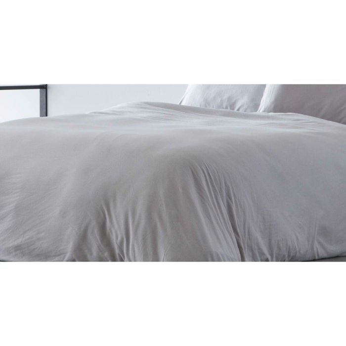 Funda Nórdica Naturals ELBA Gris claro Cama de 150 (240 x 220 cm) 3