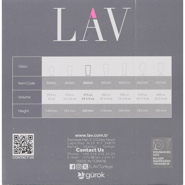 Set de 6 Vasos para Cerveza 575 cc - LAV (4 Cajas) 3 Set de 6 Vasos para Cerveza 575 cc - LAV (4 Cajas) 3