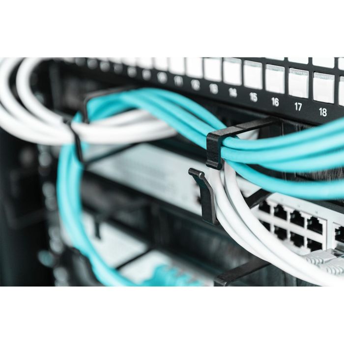 DIGITUS Rangierpanel 1HE 19" 4xBügel mit Bürstenleise schw. 2