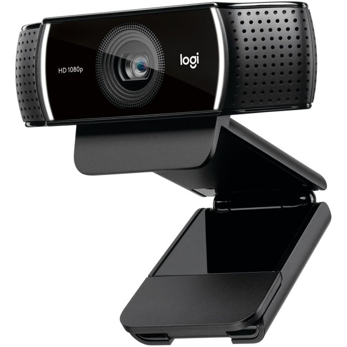 Logitech C922 Pro Stream Webcam HD 1080p 30fps / 720p 60fps con H.264, Trípode, Micrófonos Estéreo, Ajuste de Luz Automático para Streaming 1