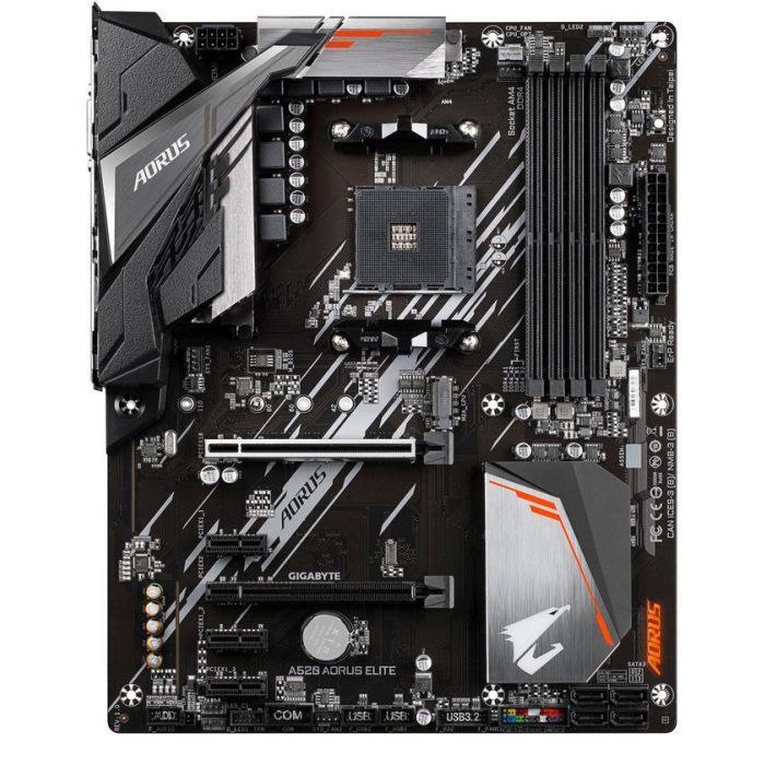 Gigabyte A520 AORUS ELITE Motherboard - Supports AMD Ryzen 5000 Series AM4 CPUs, 5+3 Phases Pure Digital VRM, up to 4733MHz DDR4 (OC), PCIe 3.0 x4 M.2, GbE LAN, USB 3.2 Gen2 2 Gigabyte A520 AORUS ELITE Motherboard - Supports AMD Ryzen 5000 Series AM4 CPUs, 5+3 Phases Pure Digital VRM, up to 4733MHz DDR4 (OC), PCIe 3.0 x4 M.2, GbE LAN, USB 3.2 Gen2 2