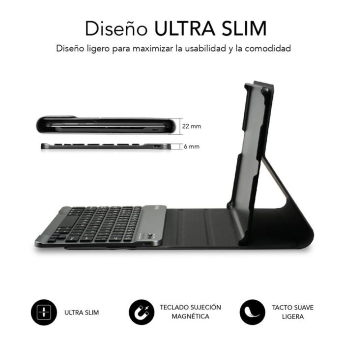 SUBBLIM SUBKT3-BTS055 teclado para móvil QWERTY Español Bluetooth Negro, Gris 1 SUBBLIM SUBKT3-BTS055 teclado para móvil QWERTY Español Bluetooth Negro, Gris 1