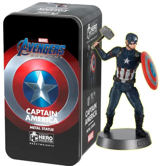 EAGLEMOSS HERO COLLECTOR Capitán América Heavyweights Figura Los Vengadores Avengers Marvel en Caja Metálica