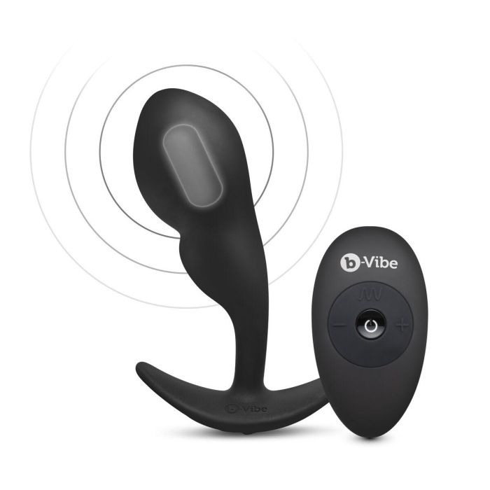 Plug anal con control remoto B-Vibe Negro 15