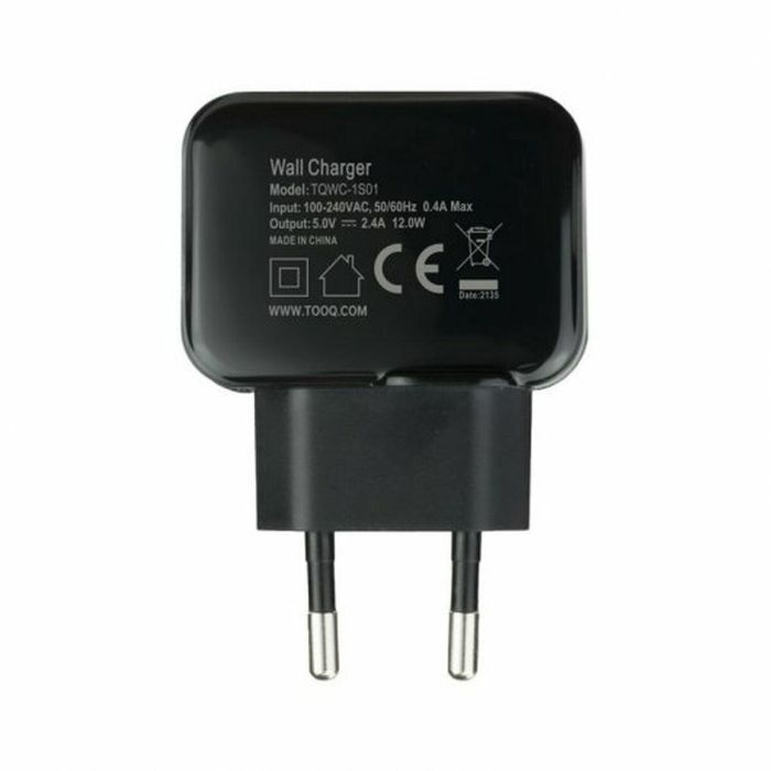 Cargador de Pared TooQ TQWC-1S01 Negro 12 W 4