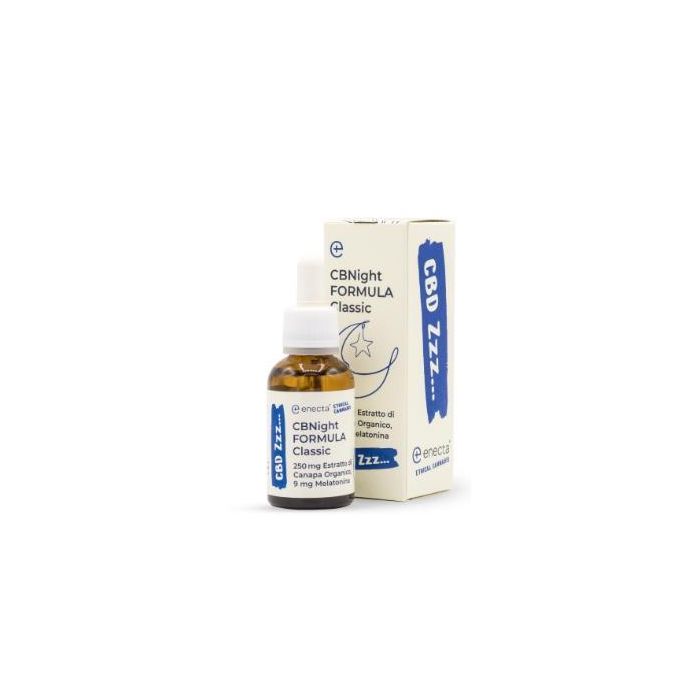 ENECTA CBNight Classic Aceite con Cáñamo Orgánico y Melatonina 30ml para un Sueño Reparador y Confort Bucal