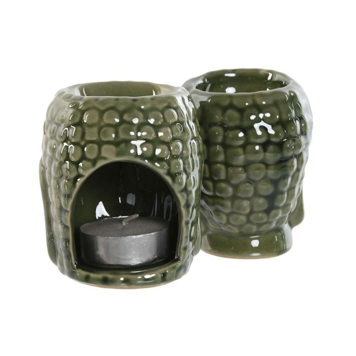 Quemador Oriental DKD Home Decor Verde Mostaza 13.5 x 8 x 17 cm Set de 9 (3 Unidades) 2 Quemador Oriental DKD Home Decor Verde Mostaza 13.5 x 8 x 17 cm Set de 9 (3 Unidades) 2
