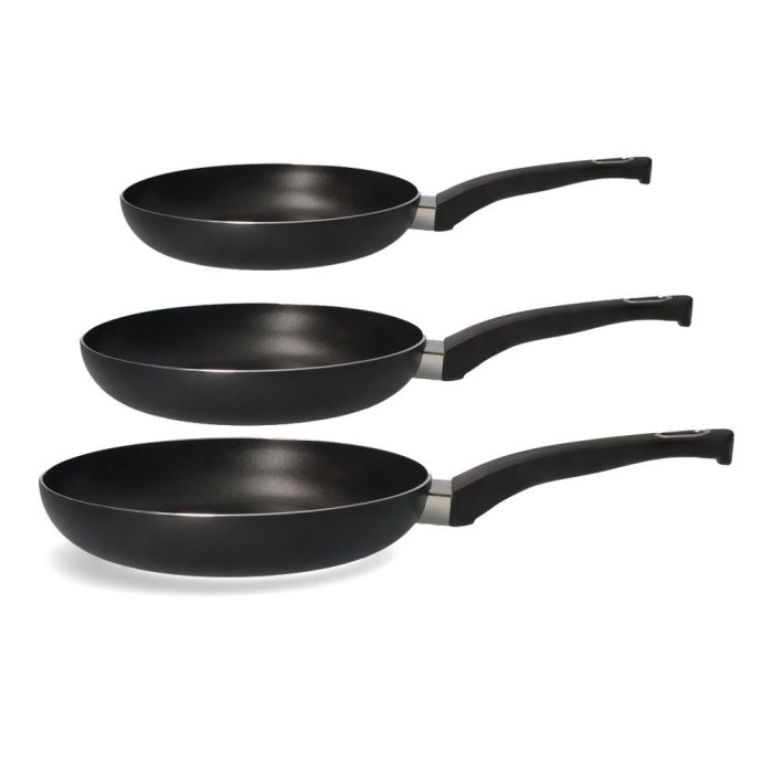 Gourmet Kitchen Set 3 sartenes antiadherentes Basic Line 20/24/28 cm para inducción, vitrocerámica, gas y eléctrica Gourmet Kitchen Set 3 sartenes antiadherentes Basic Line 20/24/28 cm para inducción, vitrocerámica, gas y eléctrica