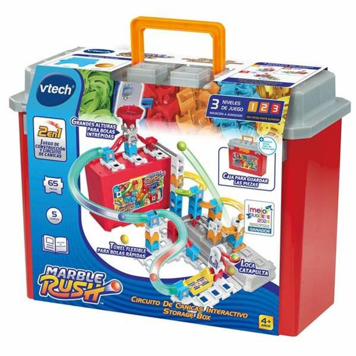 Vtech Marble Rush Caja de Almacenamiento Roja con Sonidos y Luces para Pistas de Canicas Plástico, Edad 4-10 Años 4