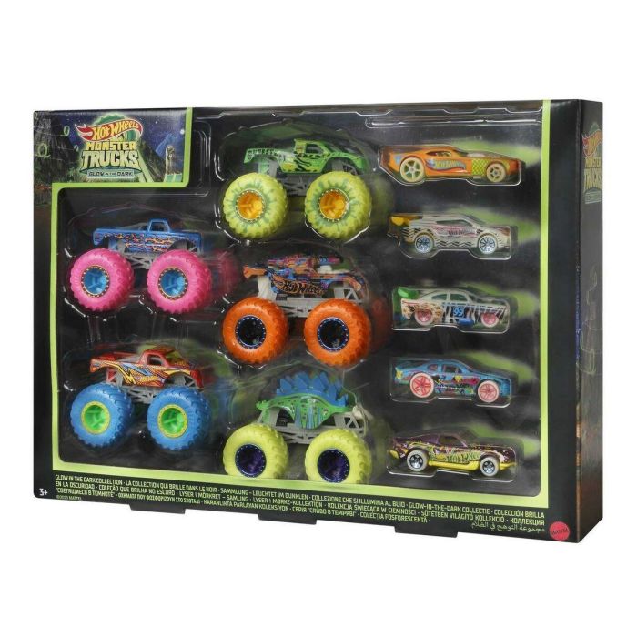 Hot Wheels - Caja de 10 Vehículos Fosforescentes - Coche Pequeño - 3 años y HCB57 Hot Wheels - Caja de 10 Vehículos Fosforescentes - Coche Pequeño - 3 años y HCB57