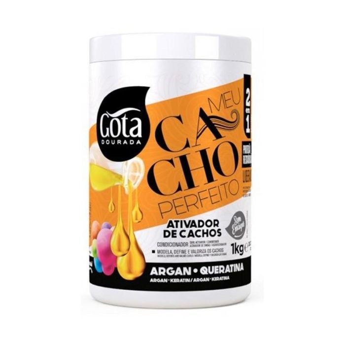Gota Dourada Activador de Rizos 2 en 1 Meu Cacho Perfeito con Aceite de Argán 1kg