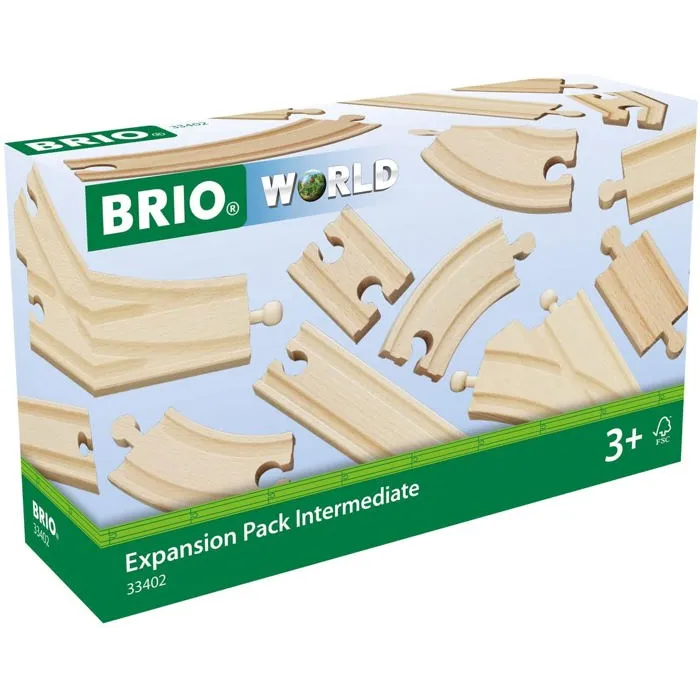 Brio World 33402 Caja de Evolución de 16 Rieles de Madera de Haya para Circuitos de Tren Brio: Rieles Rectos, Curvos y Puntos (+3 años) 2 Brio World 33402 Caja de Evolución de 16 Rieles de Madera de Haya para Circuitos de Tren Brio: Rieles Rectos, Curvos y Puntos (+3 años) 2