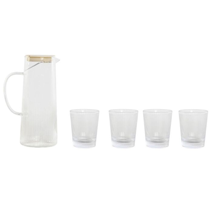 Vaso Basicos DKD Home Decor Transparente 8 x 9.5 x 8 cm Set de 5