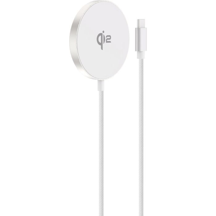 eSTUFF Cargador Inalámbrico Magnético QI2 15W Carga Rápida con Cable USB-C para iPhone MagSafe (12-16), Android y Dispositivos QI 1