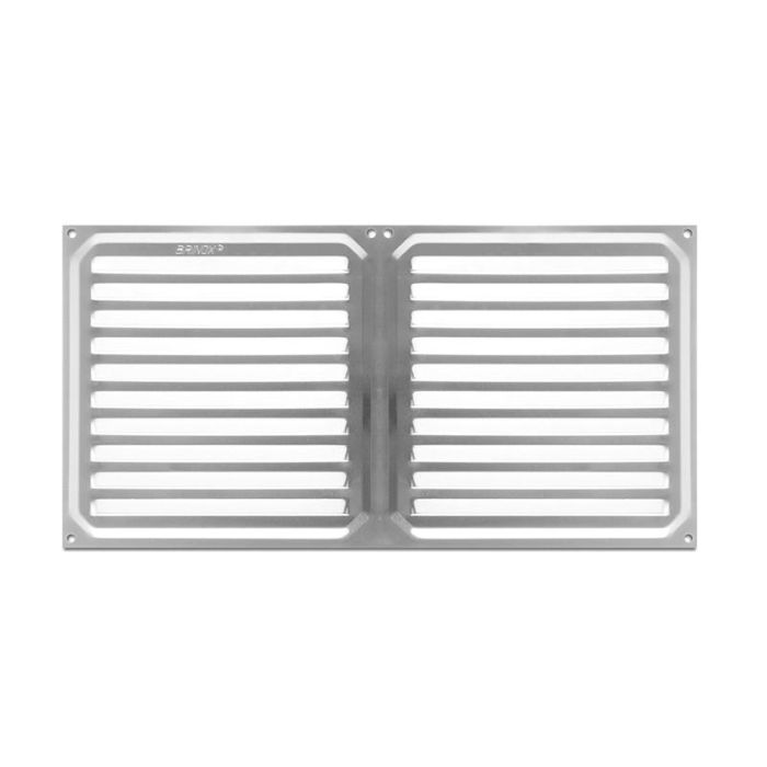 Brinox Rejilla de Ventilación para Butano de Aluminio 30x15 con Fijación para Tornillos
