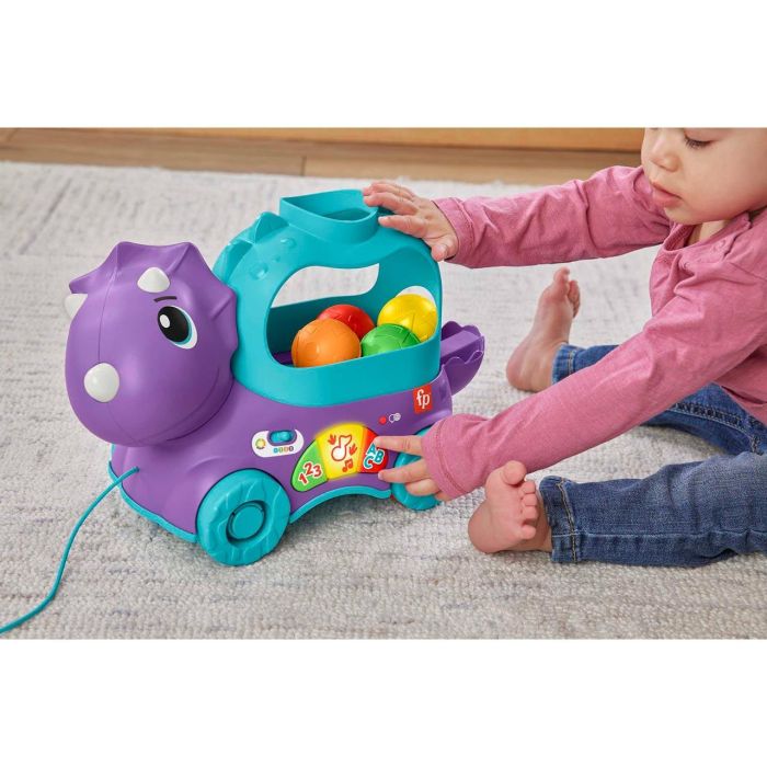 Fisher-Price Dinosaurio De Juguete De Arrastre Triceratops Ruiditos HNR52 Juguete Educativo +12 Meses 4 Fisher-Price Dinosaurio De Juguete De Arrastre Triceratops Ruiditos HNR52 Juguete Educativo +12 Meses 4