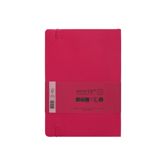 Antartik Notes Cuaderno A5 Tapa Blanda Hojas Cuadriculadas Burdeos 80 Hojas 80gr FSC 2